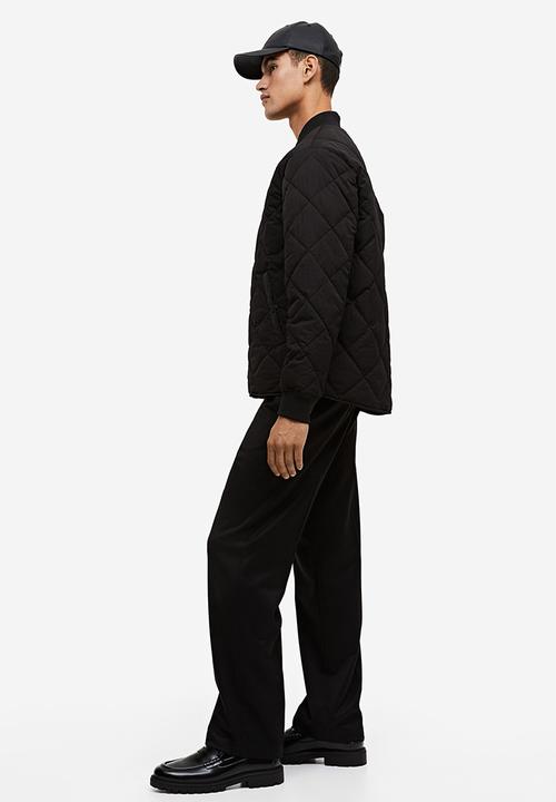 H&M - Quilted bomber jacket - black