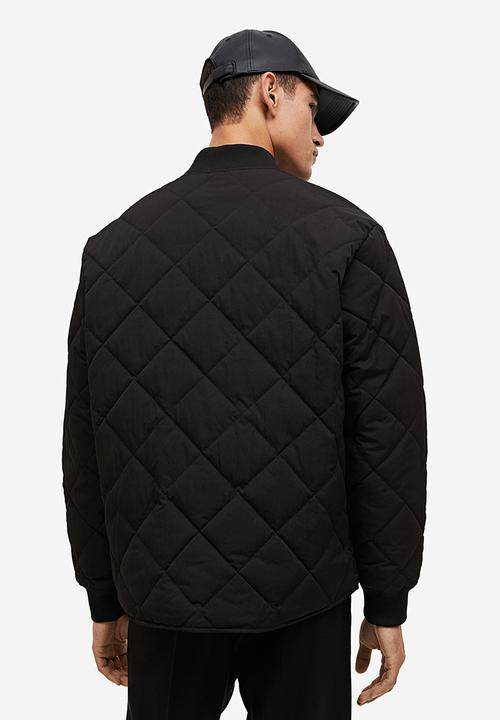 H&M - Quilted bomber jacket - black