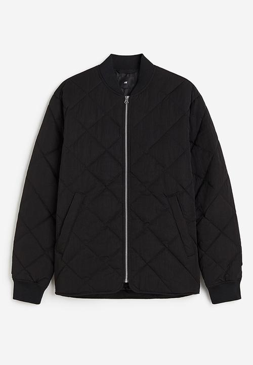 H&M - Quilted bomber jacket - black