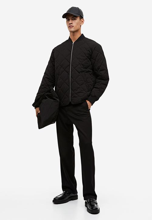 H&M - Quilted bomber jacket - black