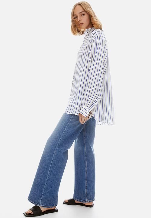 H&M - Wide high jeans - denim blue
