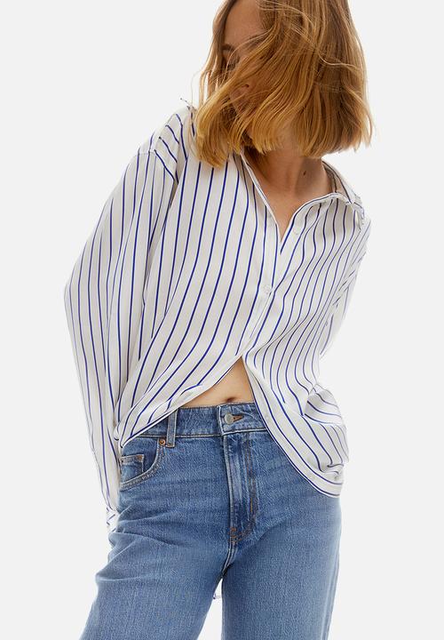 H&M - Wide high jeans - denim blue