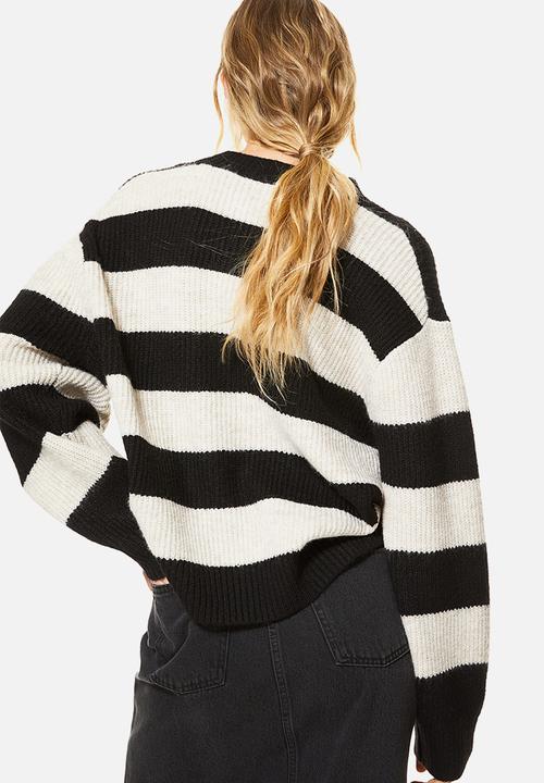 H&M - Rib-knit jumper - black & white