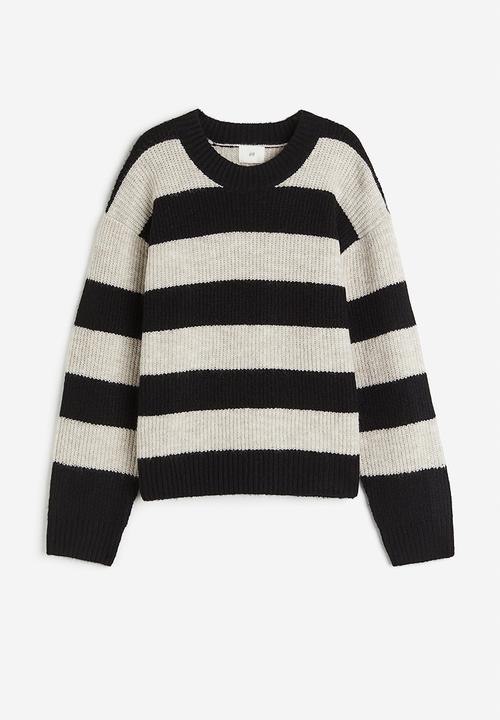 H&M - Rib-knit jumper - black & white