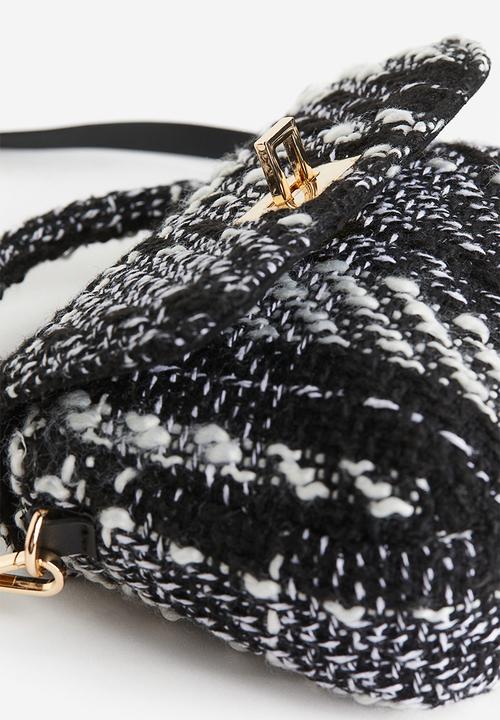 H&M - Textured-weave crossbody bag - black