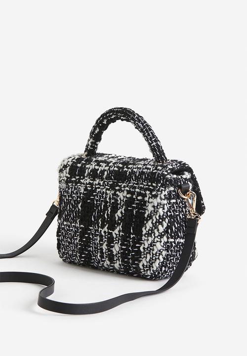 H&M - Textured-weave crossbody bag - black