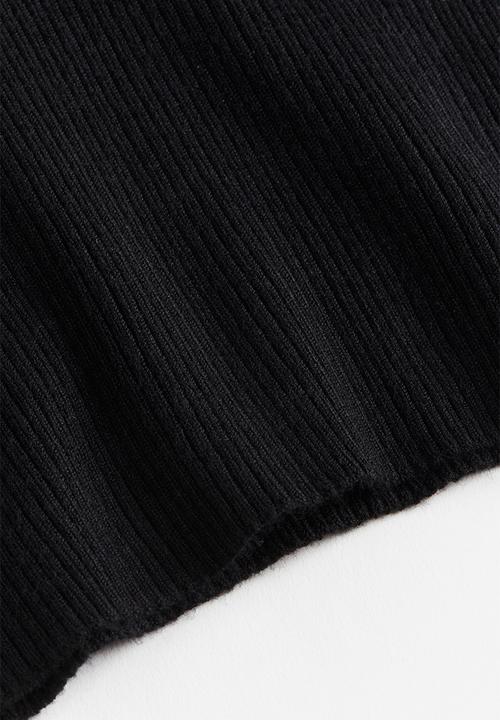 H&M - Rib-knit top - black