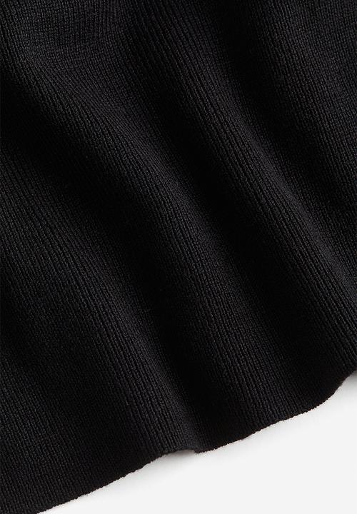 H&M - Square-neck cropped top - black