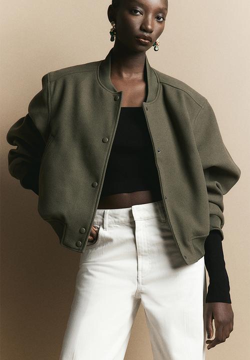 H&M - Square-neck cropped top - black