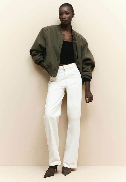 H&M - Square-neck cropped top - black