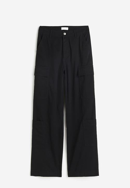 H&M - Cargo trousers - black