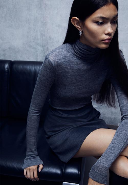 H&M - Jersey mini skirt - grey