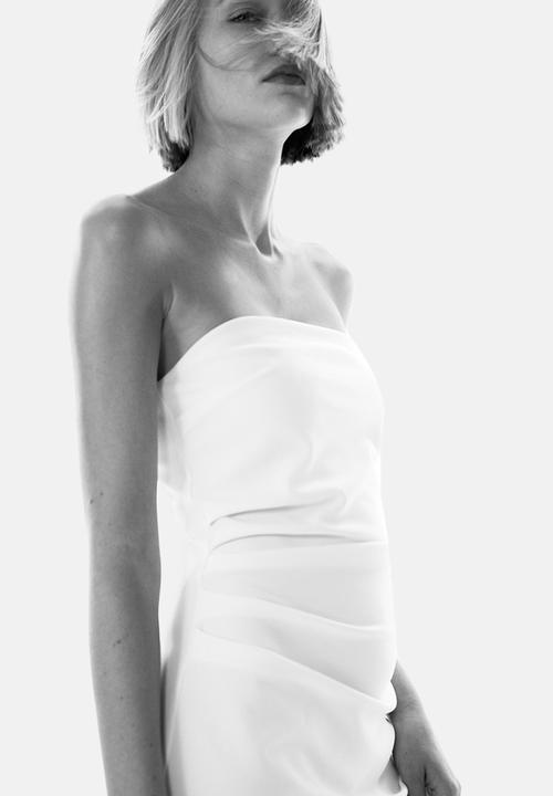 H&M - Pleated tube dress - white