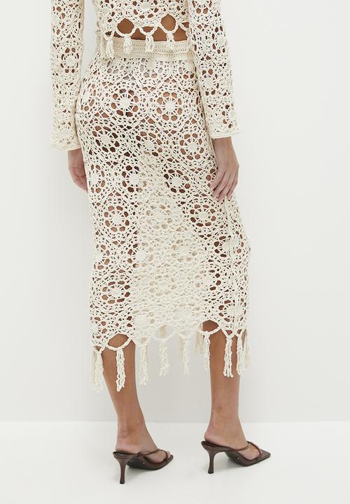 dailyfriday - Co-ord crochet skirt - beige