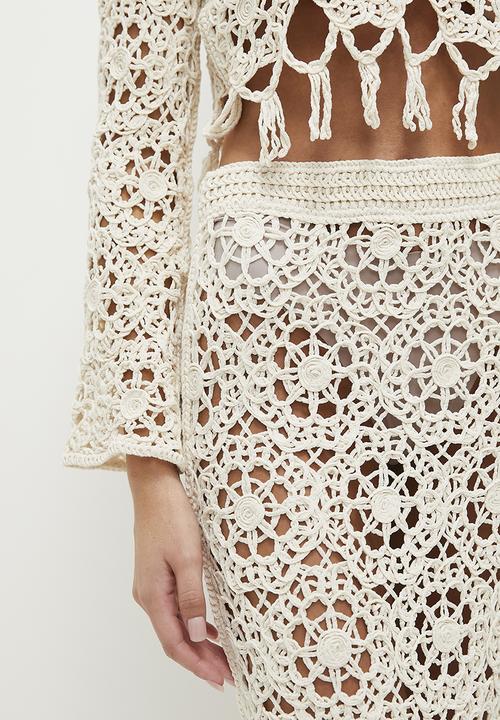 dailyfriday - Co-ord crochet skirt - beige