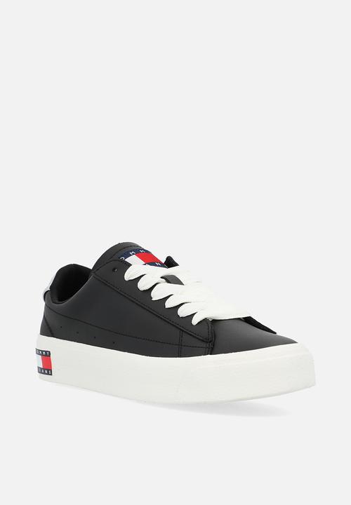 Tommy Hilfiger - TJW vulcanized leather platform low cut - black