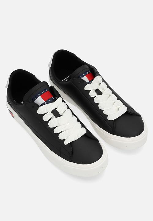Tommy Hilfiger - TJW vulcanized leather platform low cut - black
