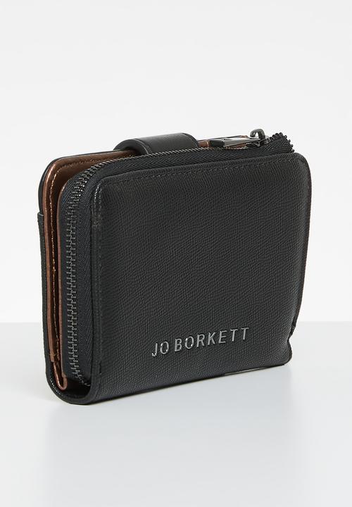 Jo Borkett - Jasmine top zip purse - black