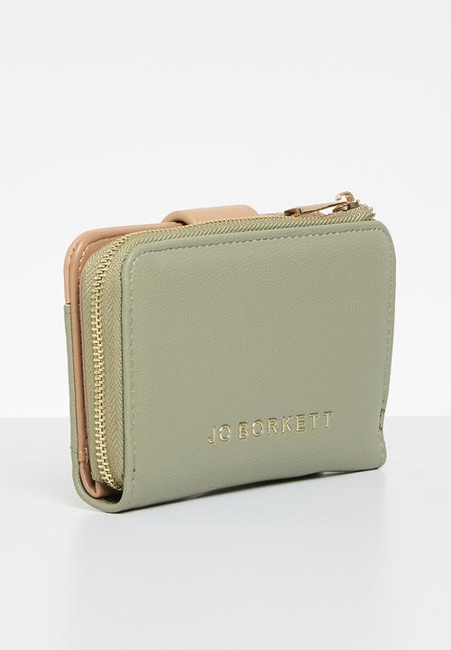 Jo Borkett - Jasmine top zip purse - green