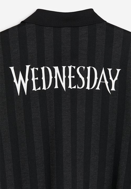 H&M - Regular fit long-sleeved polo shirt - Black Wednesday
