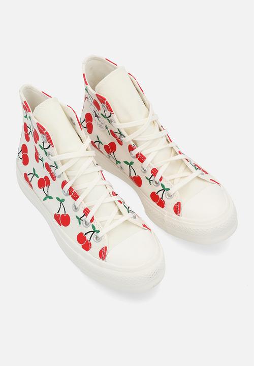 Converse - Chuck Taylor all star lift platform cherries - egret/red/green
