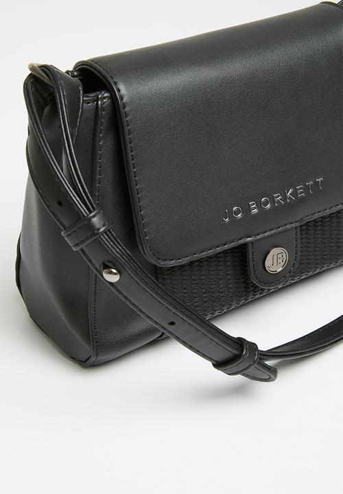 Jo Borkett - Jade flapover sling bag - black