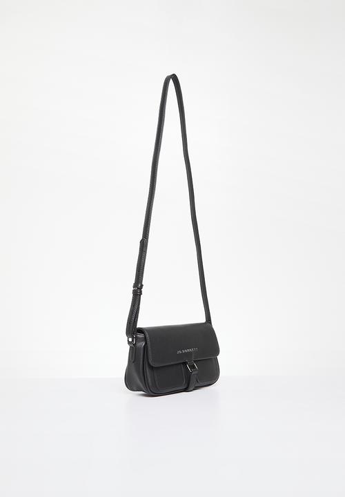 Jo Borkett - Jasmine flapover crossbody sling - black