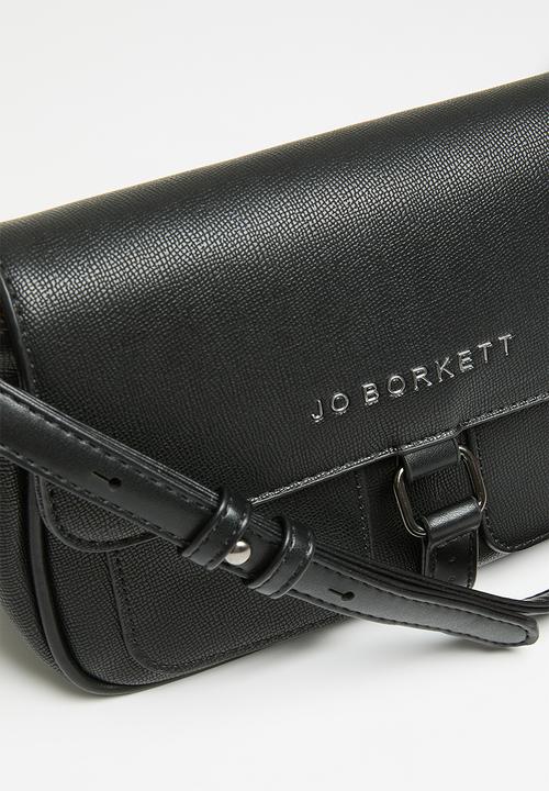 Jo Borkett - Jasmine flapover crossbody sling - black