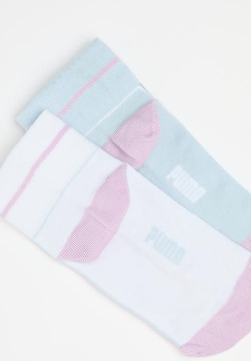 PUMA - Girls 2 pack ankle socks - winsome-cerulean