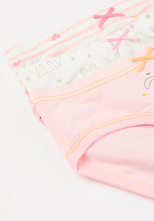 Pop Candy - 3 Pack brief set - pink & white
