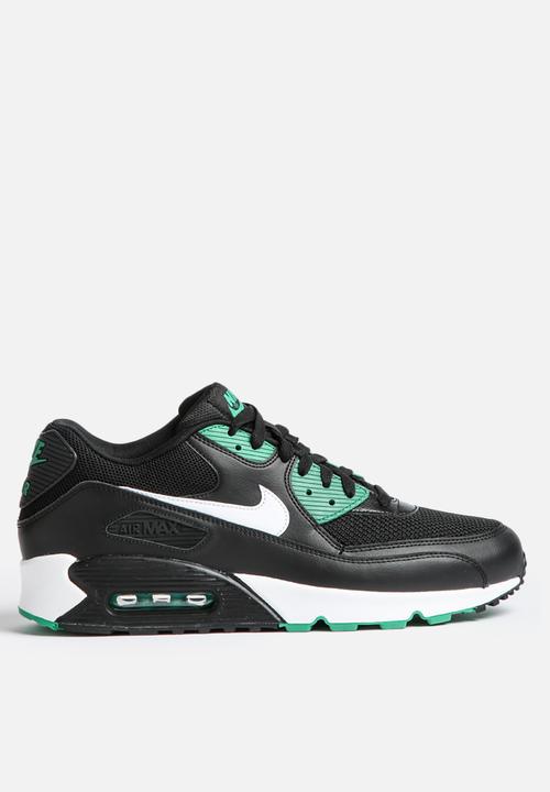 Nike Air Max 90 ESS - 537384-054 - Black / Lucid Green Nike Sneakers ...