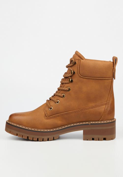 Miss Black - Fox 1 lace-up boot - tan