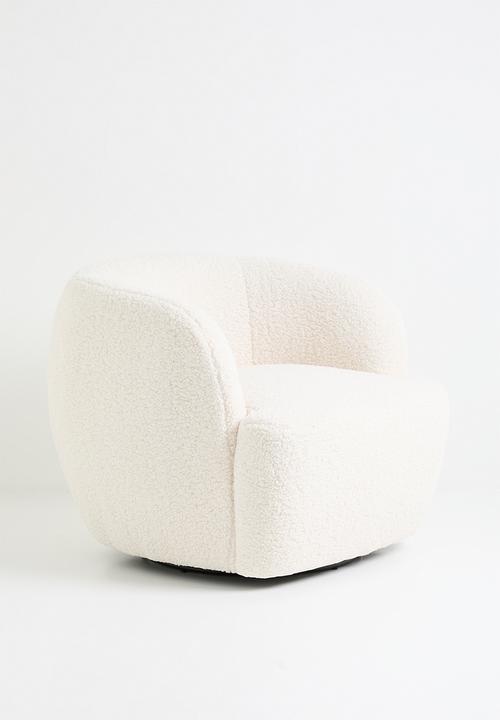 Sixth Floor - Zahra swivel occasional chair - cream