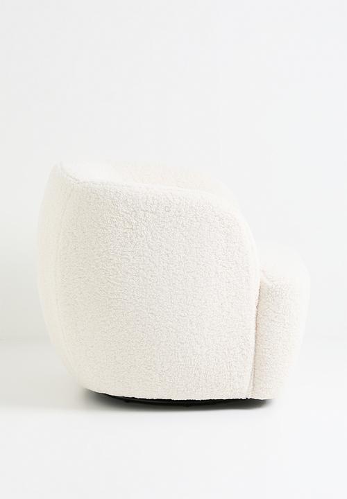 Sixth Floor - Zahra swivel occasional chair - cream