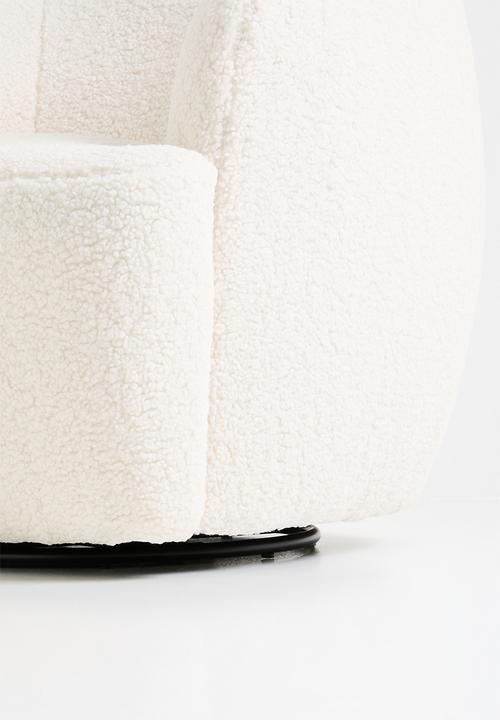 Sixth Floor - Zahra swivel occasional chair - cream