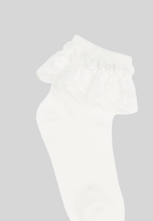 Pop Candy - Lace ankle socks - white