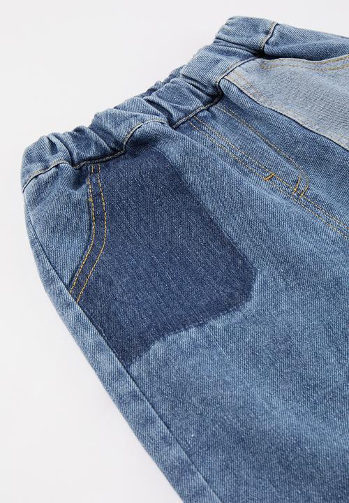 Pop Candy - Contrast pocket denim jeans - blue