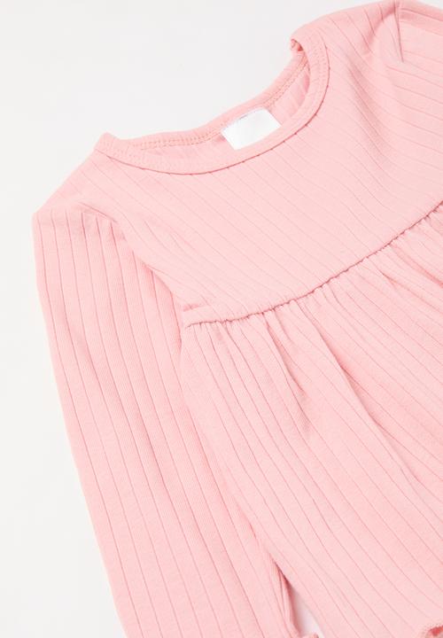 Pop Candy - Rib top and pants set - pink