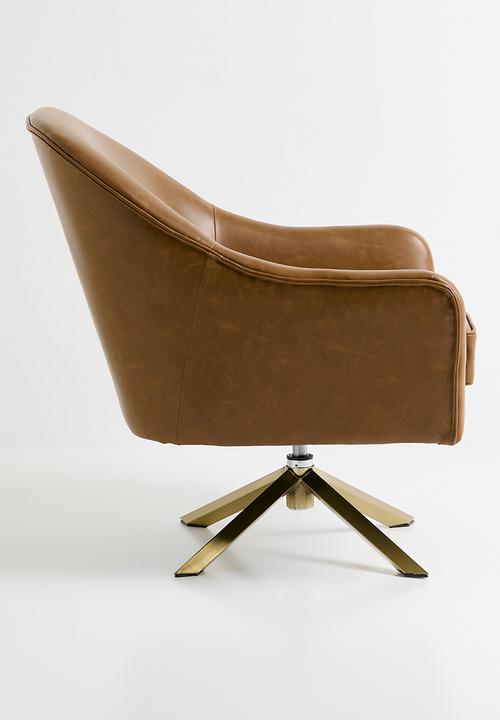 Sixth Floor - Zion occasional swivel chair - Tan