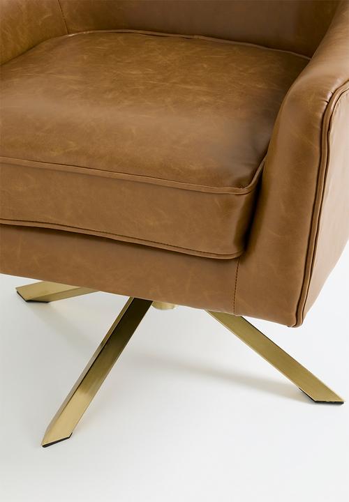 Sixth Floor - Zion occasional swivel chair - Tan
