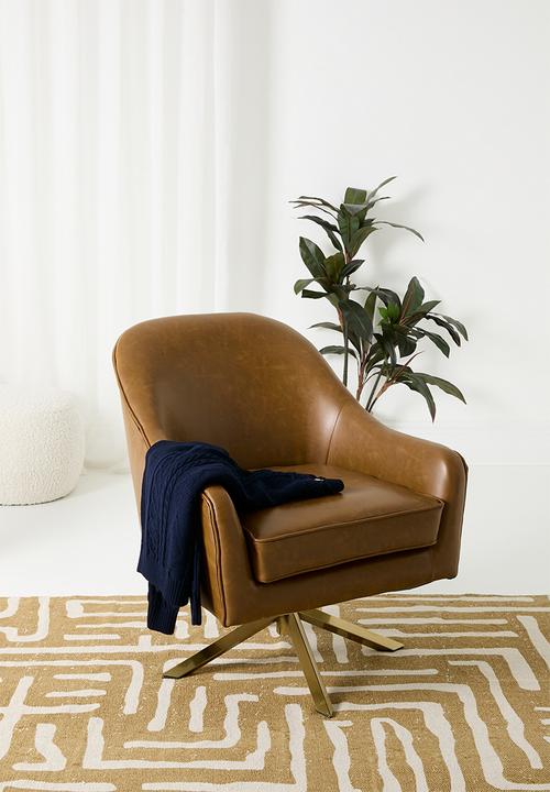 Sixth Floor - Zion occasional swivel chair - Tan