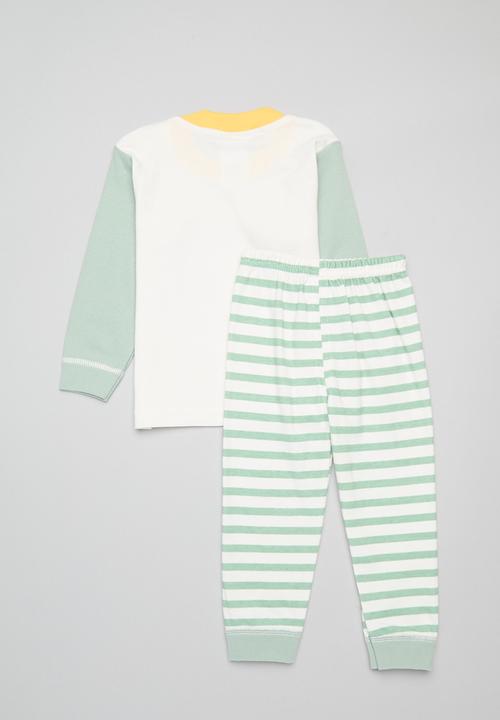 Pop Candy - Striped pj set - green and white