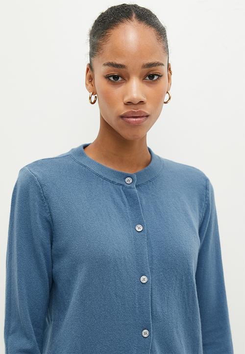 dailyfriday - Crew neck cardigan - blue
