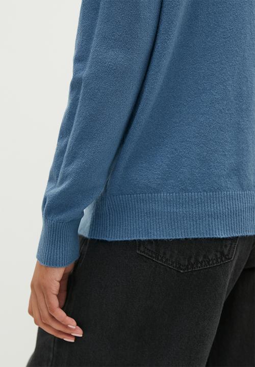dailyfriday - Crew neck cardigan - blue