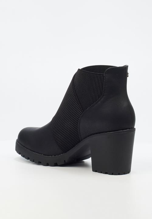 Butterfly Feet - Esther 3 block heel boot - black