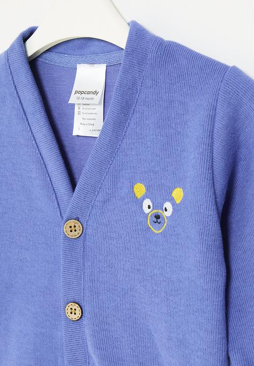 Pop Candy - Button down cardigan - blue