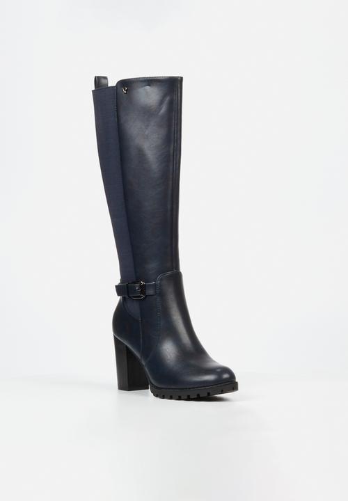 Butterfly Feet - June 6 block heel boot - navy