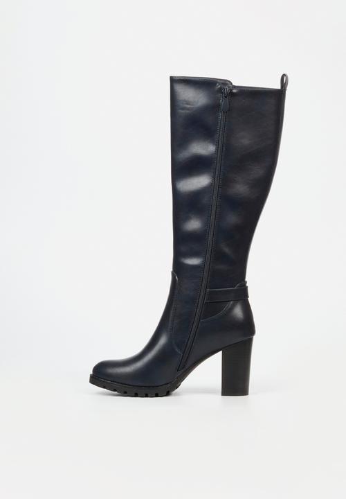 Butterfly Feet - June 6 block heel boot - navy