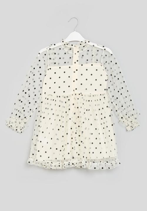 Pop Candy - Polka dot occasion dress - black & white