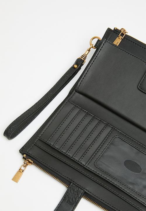 GUESS - Laurel slg double zip organizer - black